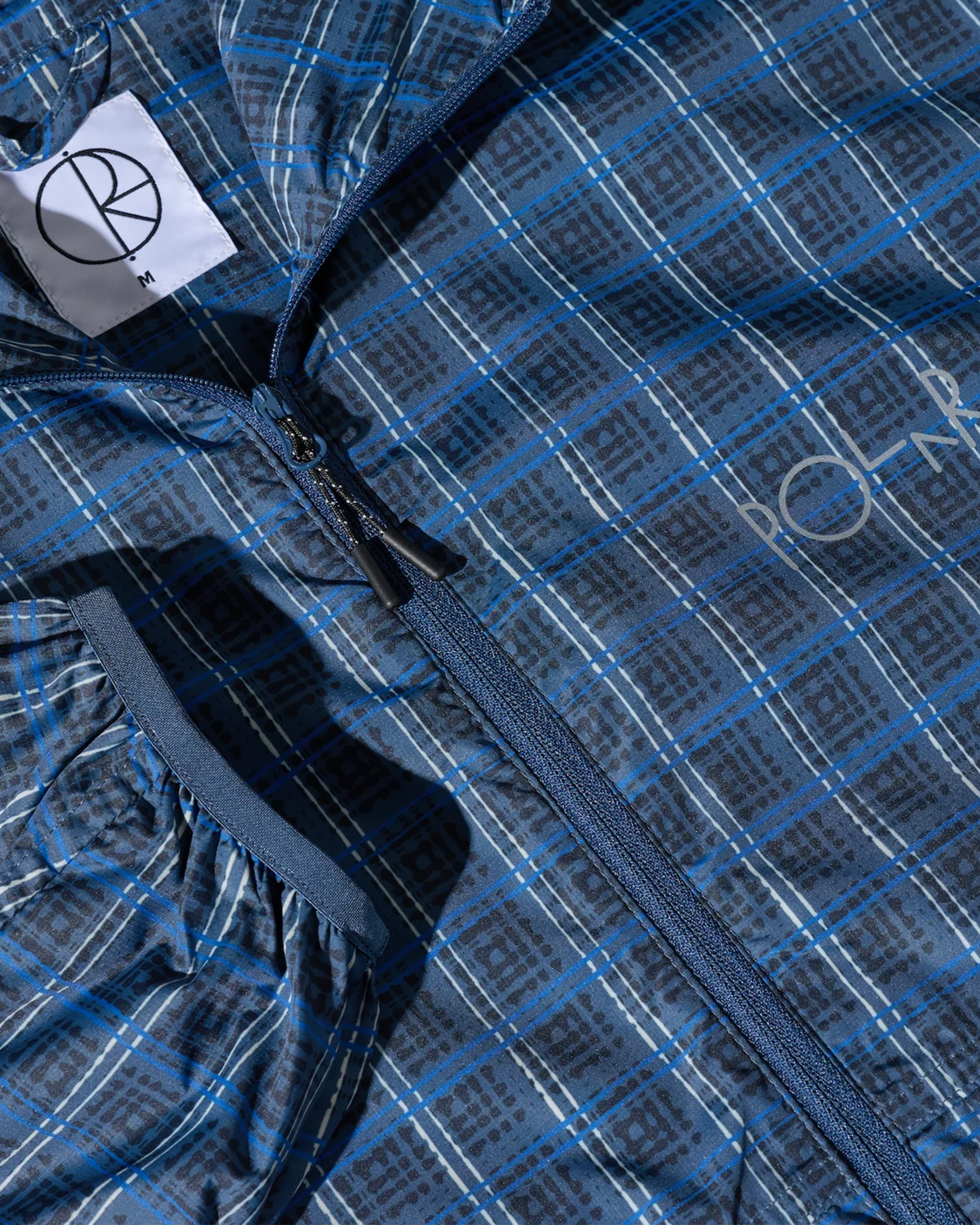 Polar Chase Light Shell Jacket Blue Check