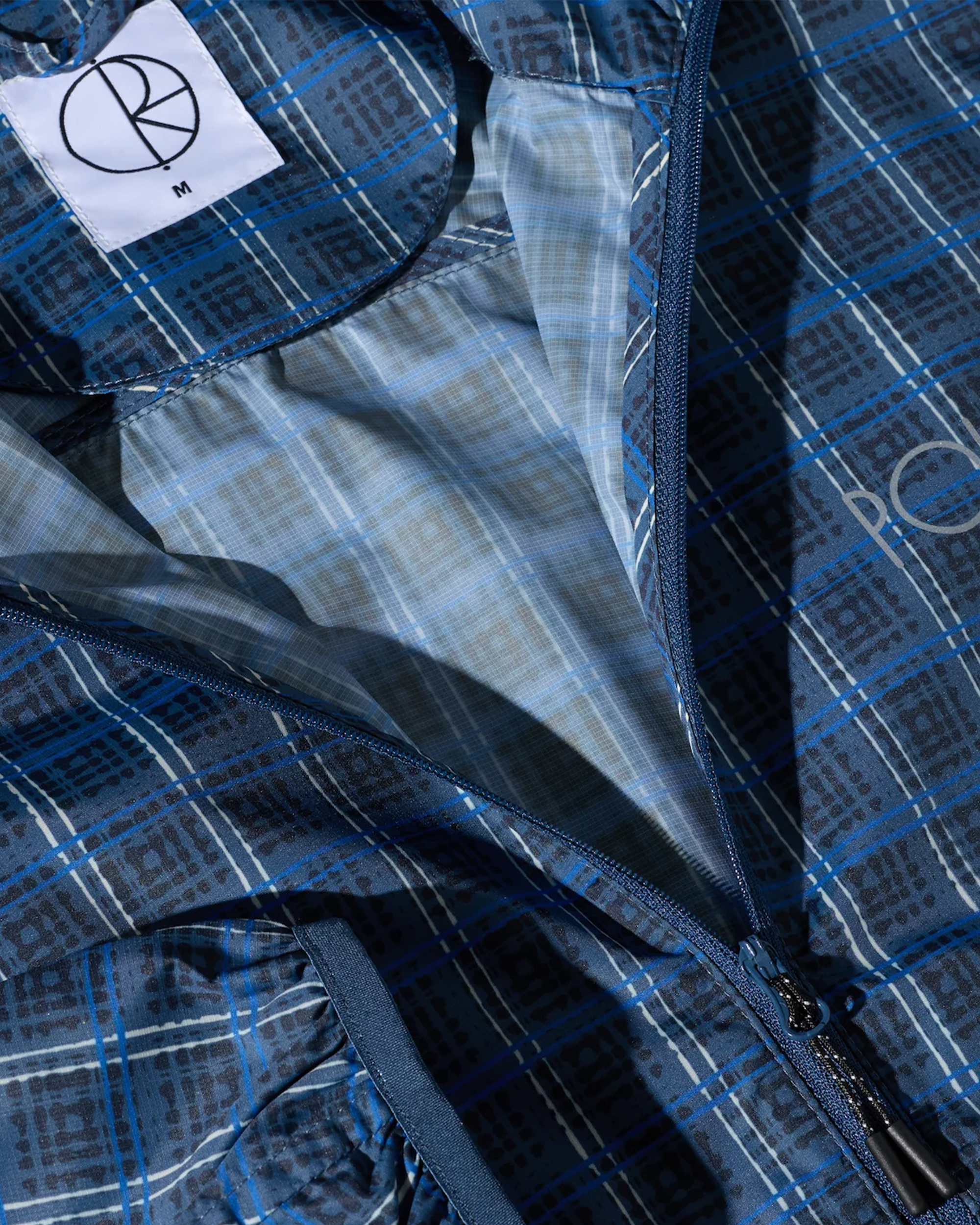 Polar Chase Light Shell Jacket Blue Check