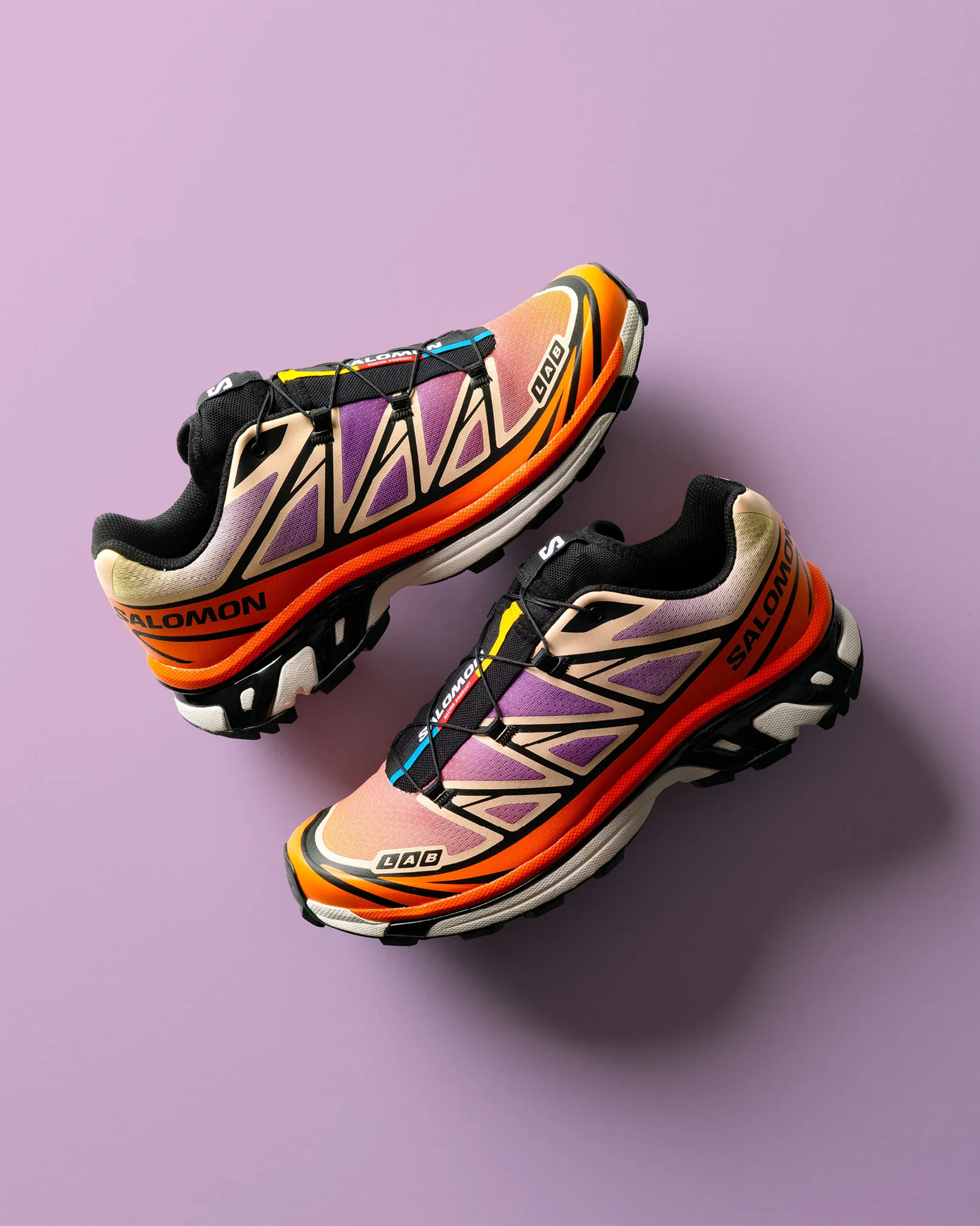 Salomon XT-6 Black / Almond Cream / Dragon Fire