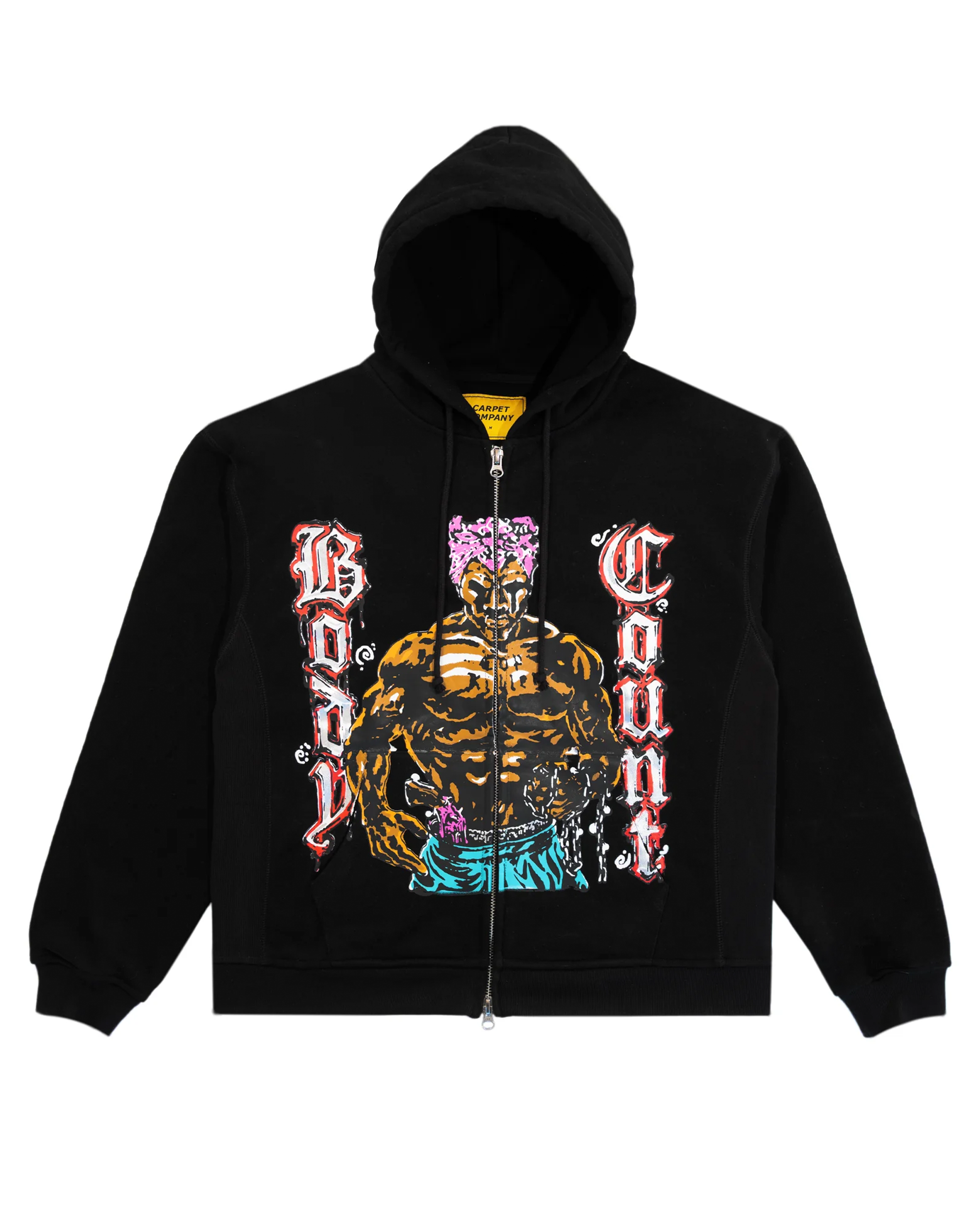 Carpet Hood Body Count Zip Hoodie Black