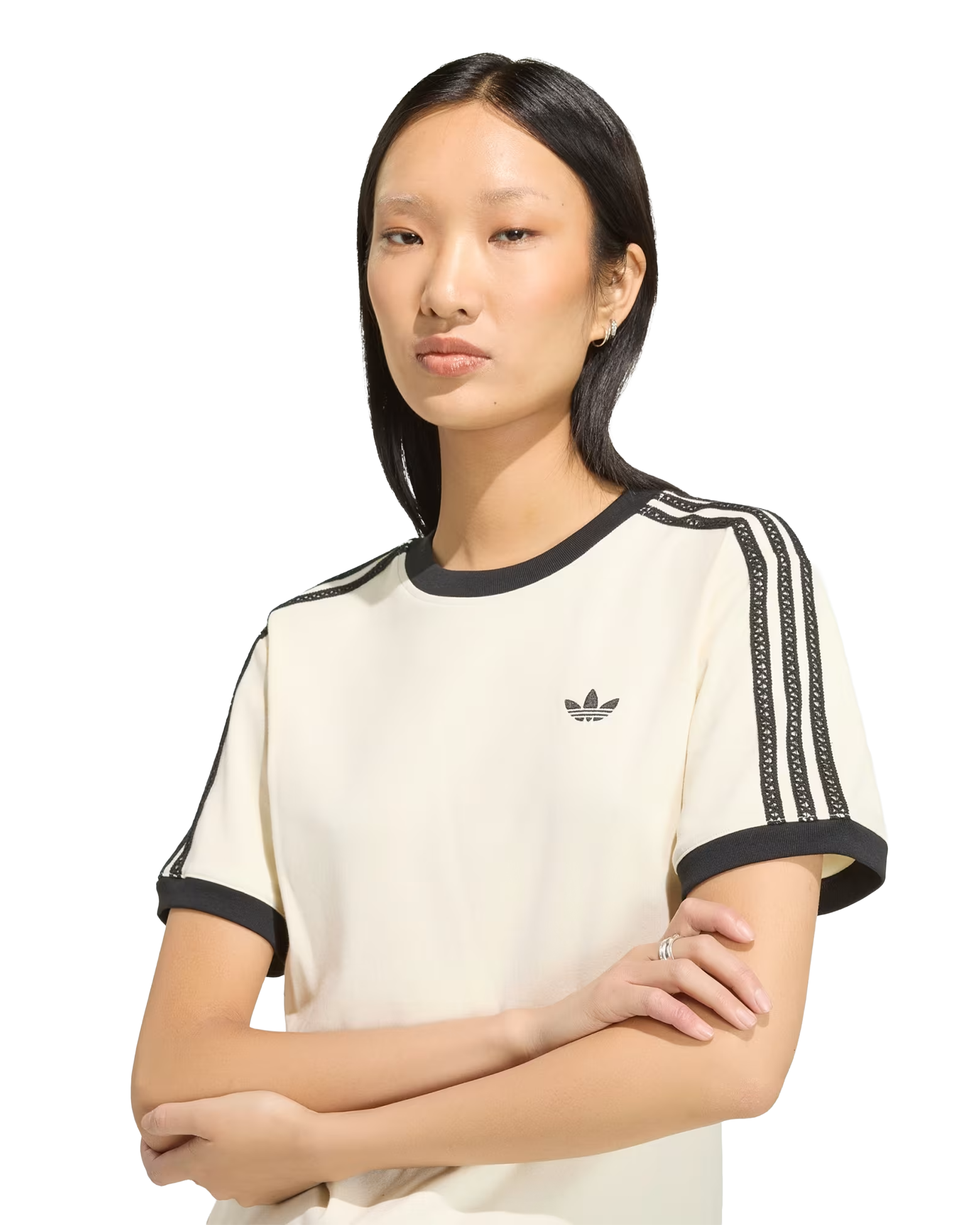 Adidas 3 Stripes Tee Cream White