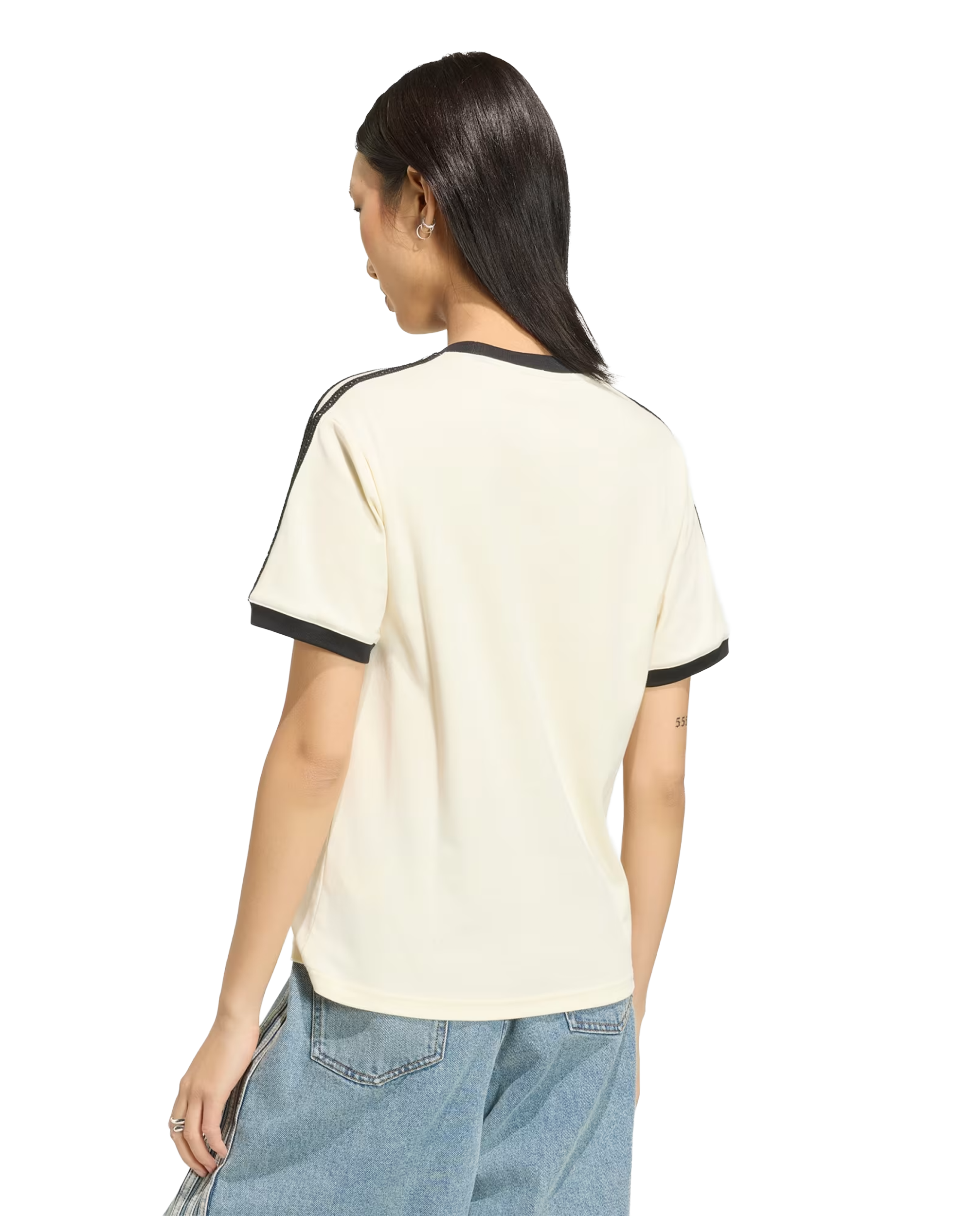 Adidas 3 Stripes Tee Cream White