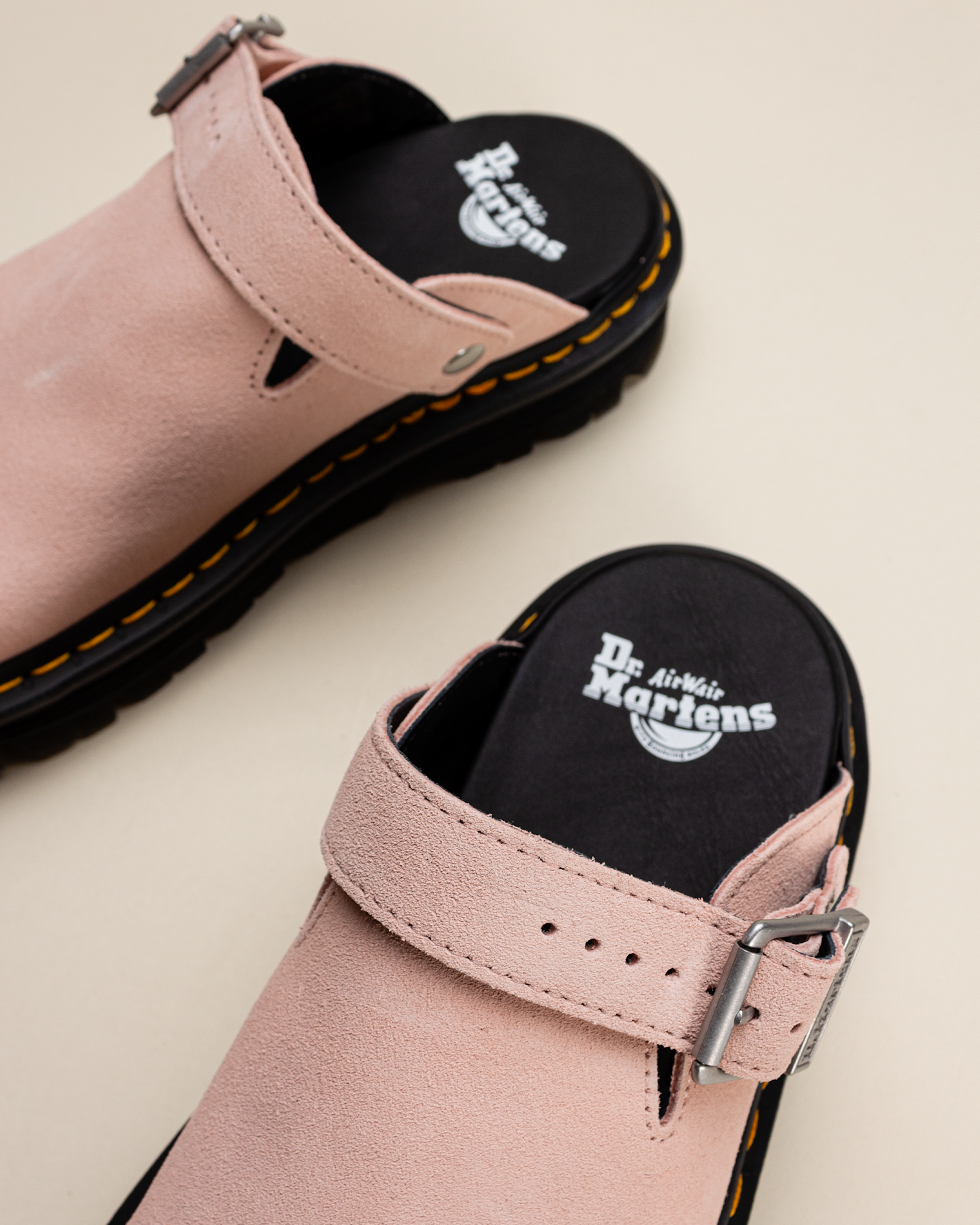 Dr. Martens ZebZag Mule Powder Pink EH Suede