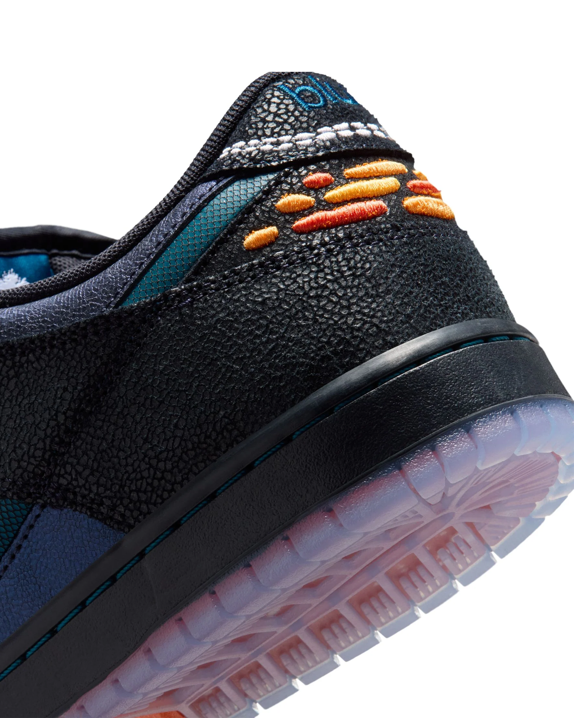 Nike sb X Bluetile QS dunk low pro qs bt Black/marina-white-cmpfr orng