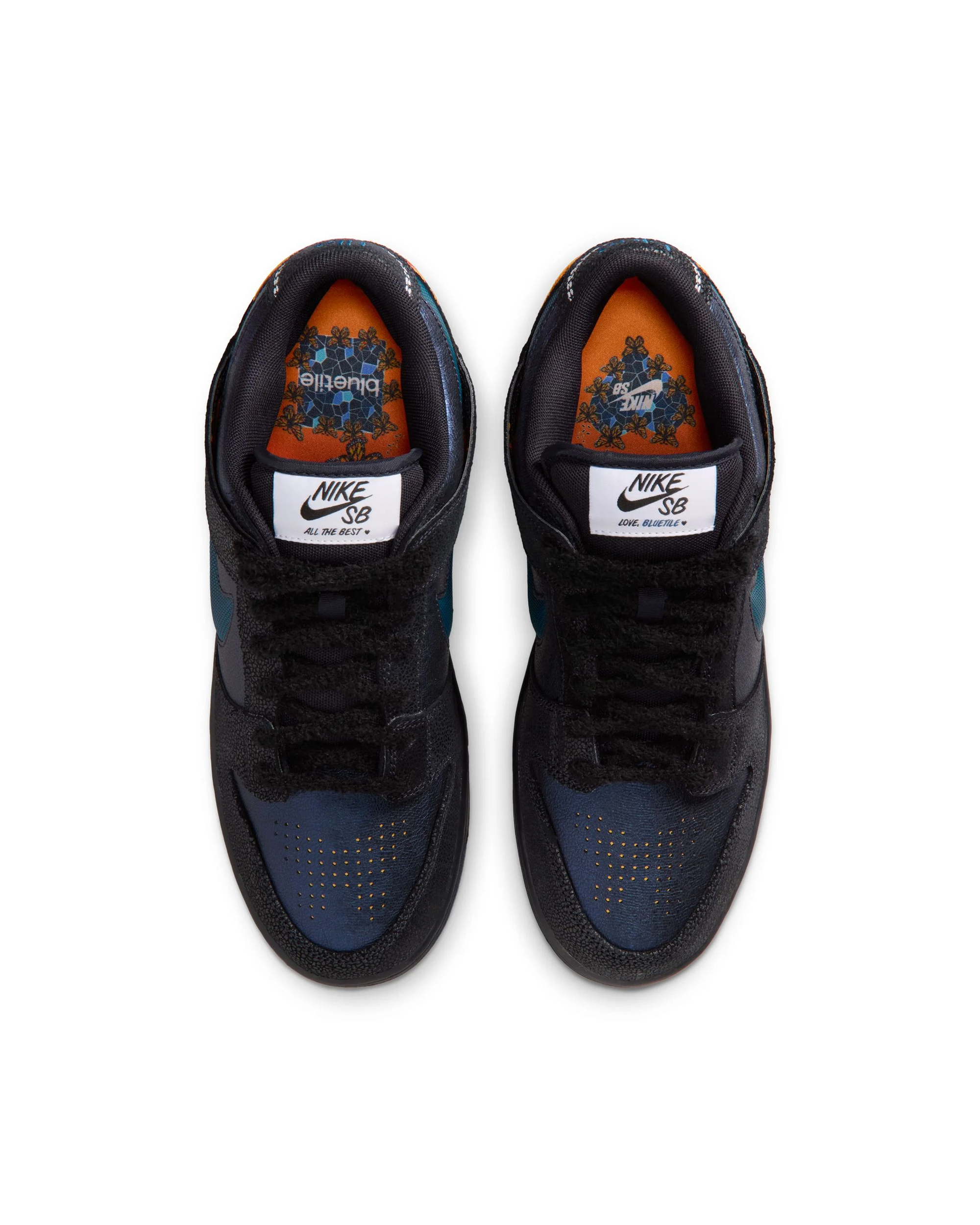 Nike sb X Bluetile QS dunk low pro qs bt Black/marina-white-cmpfr orng