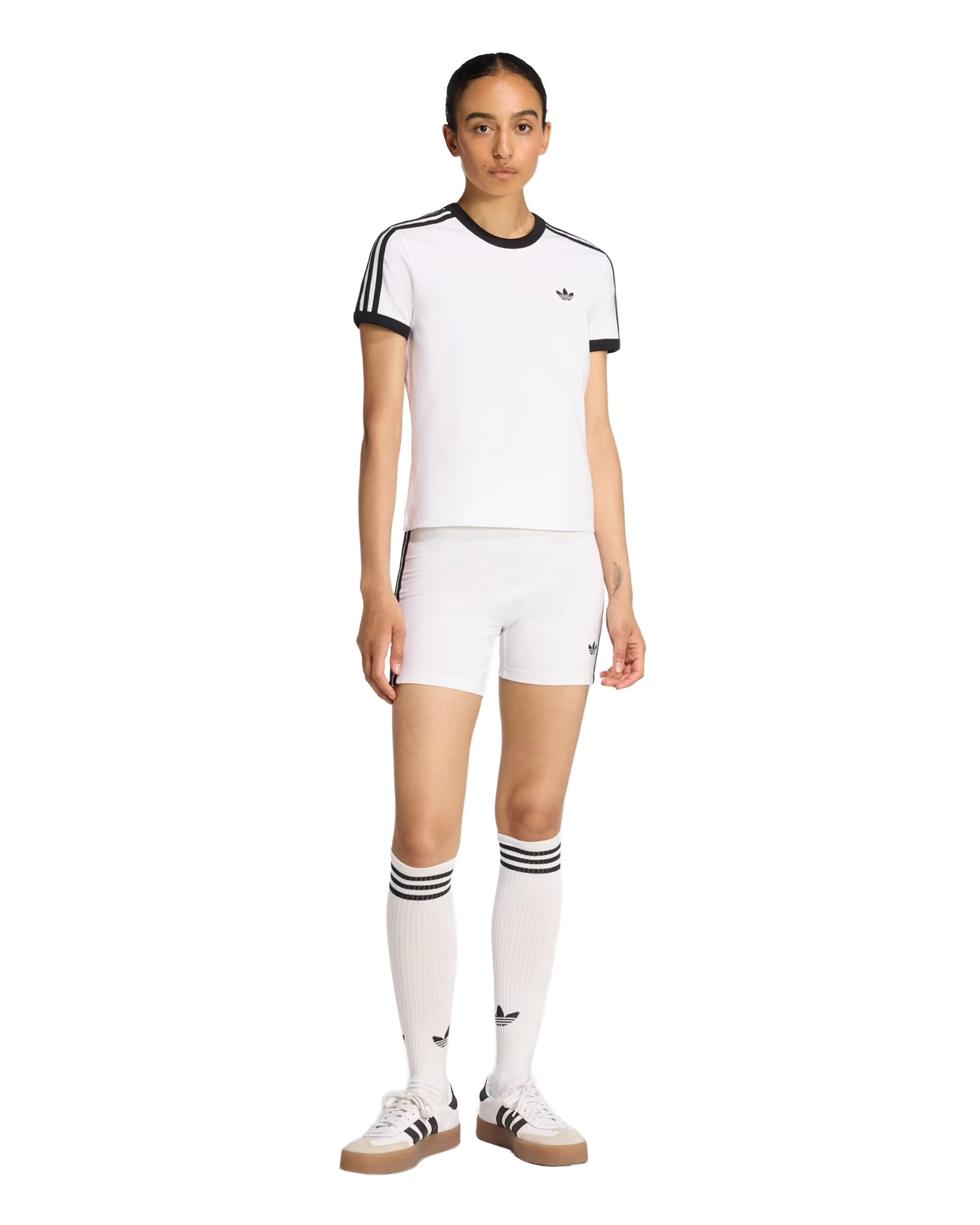 Adidas 3 stripes Tee White Black