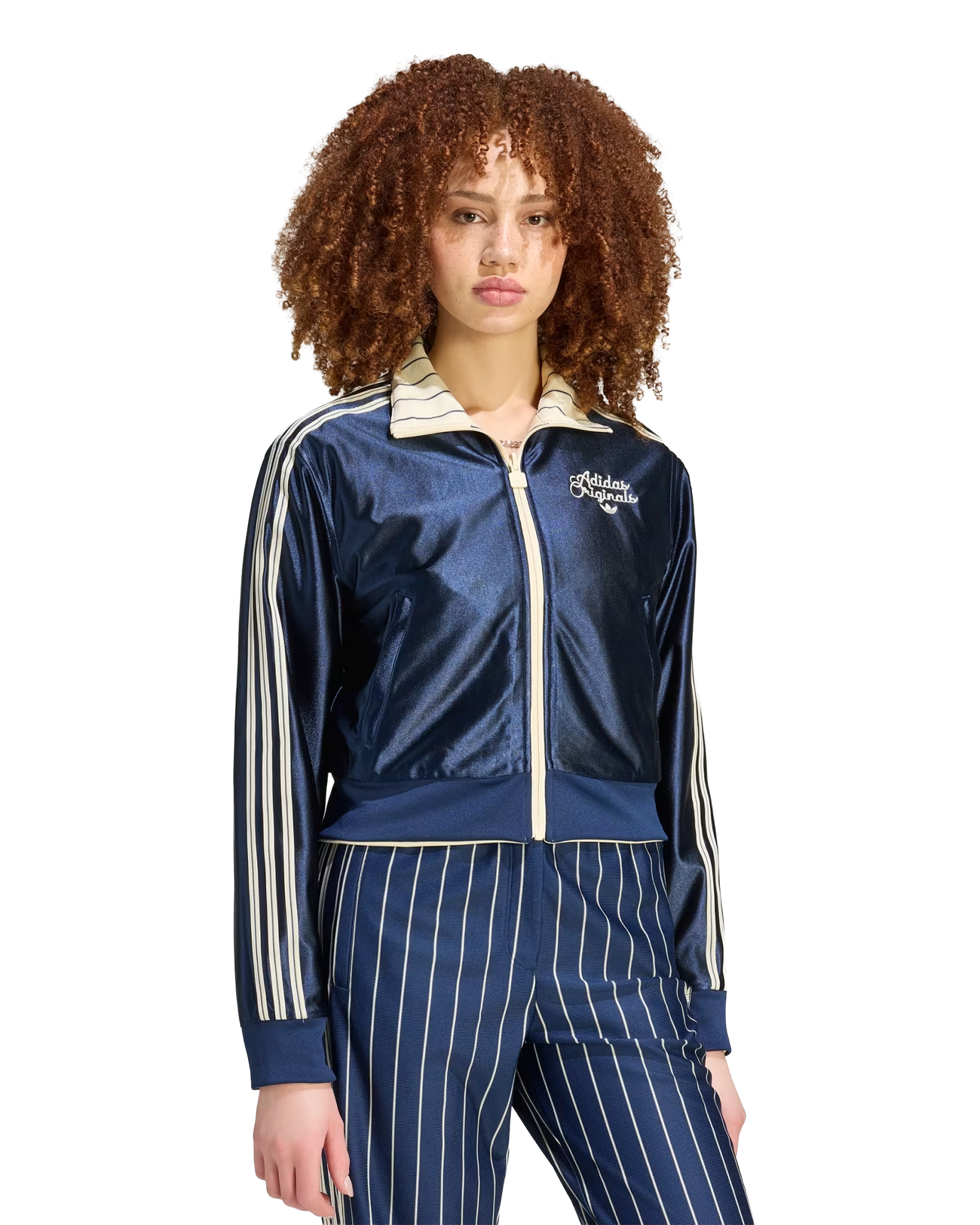 Adidas Reversible Firebird Track Top Warm Vanilla / Night Indigo