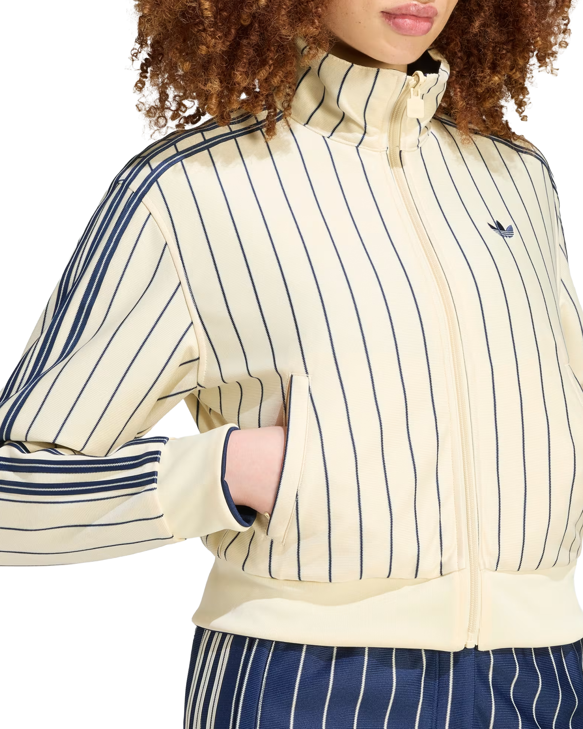 Adidas Reversible Firebird Track Top Warm Vanilla / Night Indigo