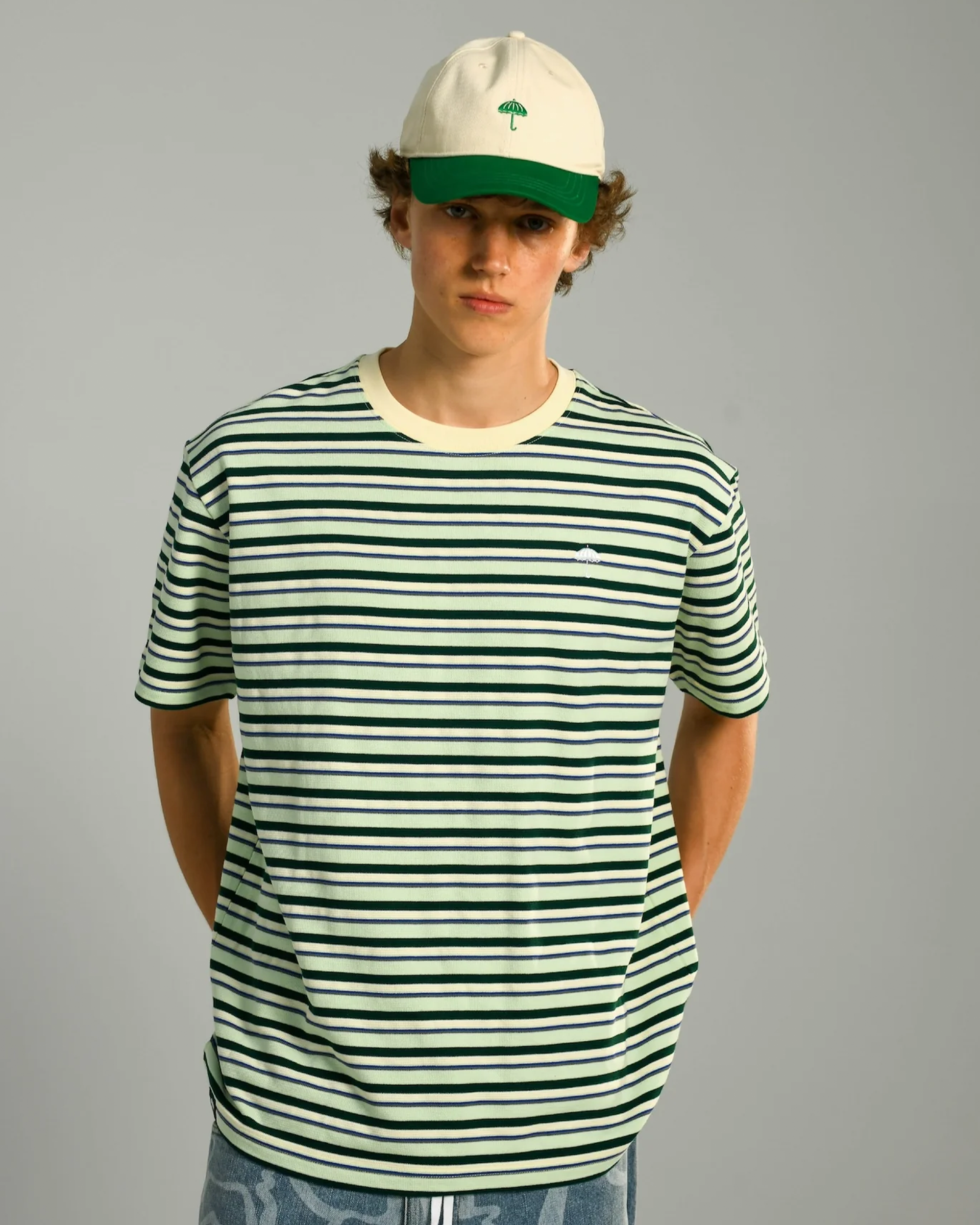 Helas Classic Striped Tee Mint Green
