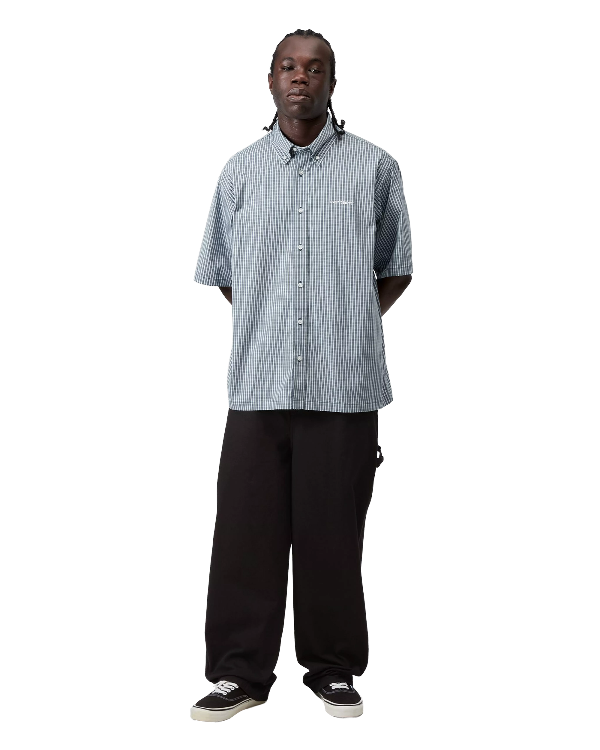 Carhartt WIP Shortsleeve Groff Shirt Groff Check/Blue River
