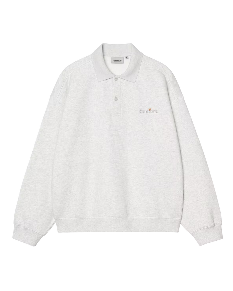 Carhartt WIP Carhartt WIP Label Polo Sweatshirt Cotton Sweat Ash Heather