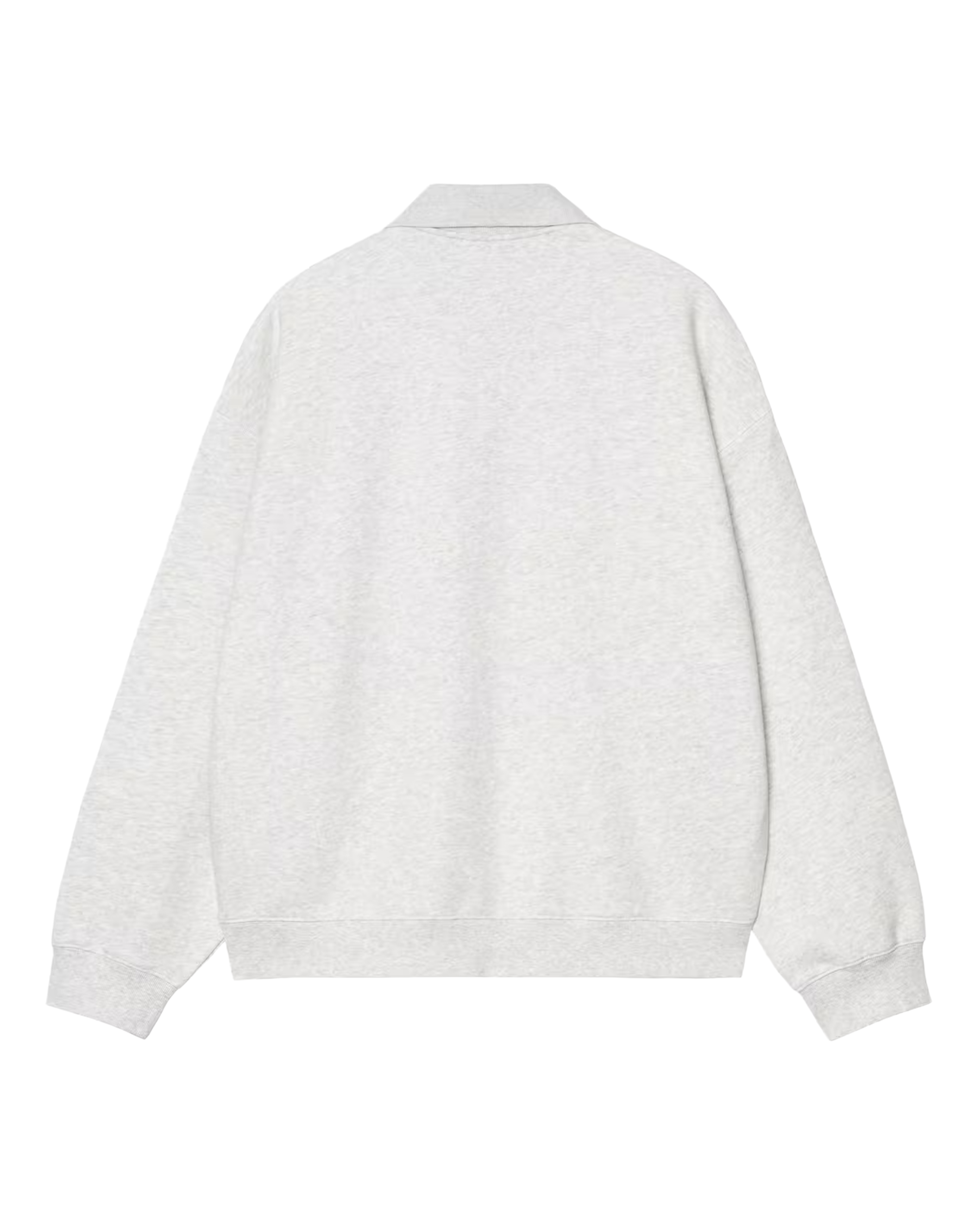 Carhartt WIP Label Polo Sweatshirt Cotton Sweat Ash Heather