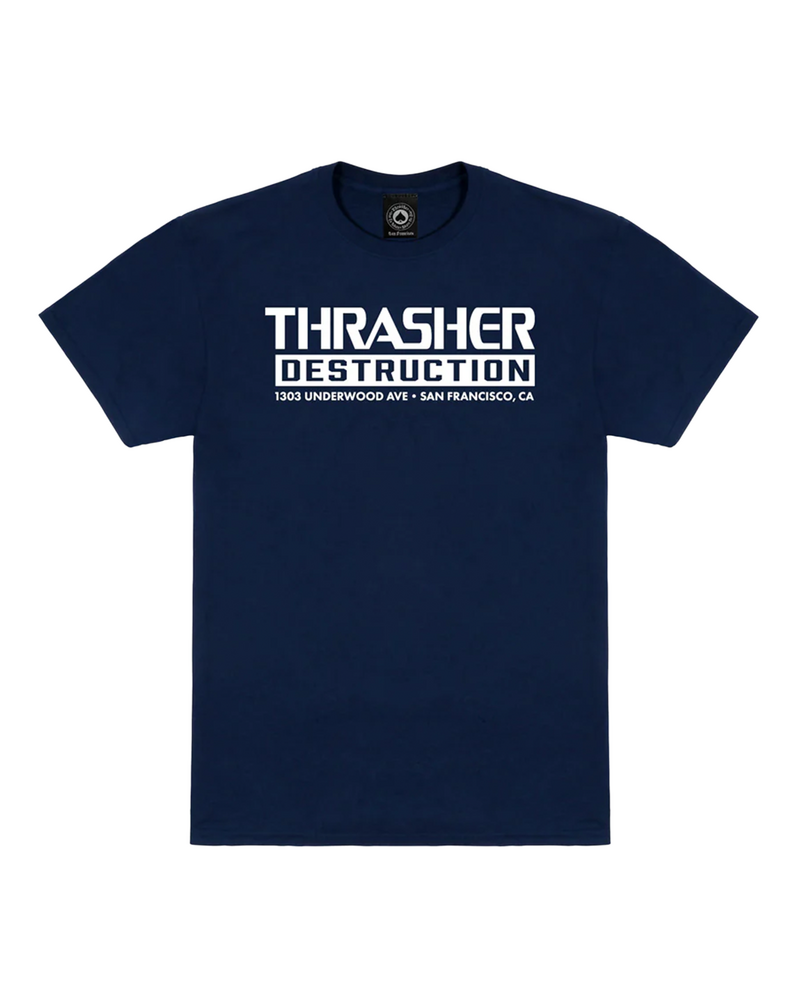 Thrasher Destruction T-shirt Navy