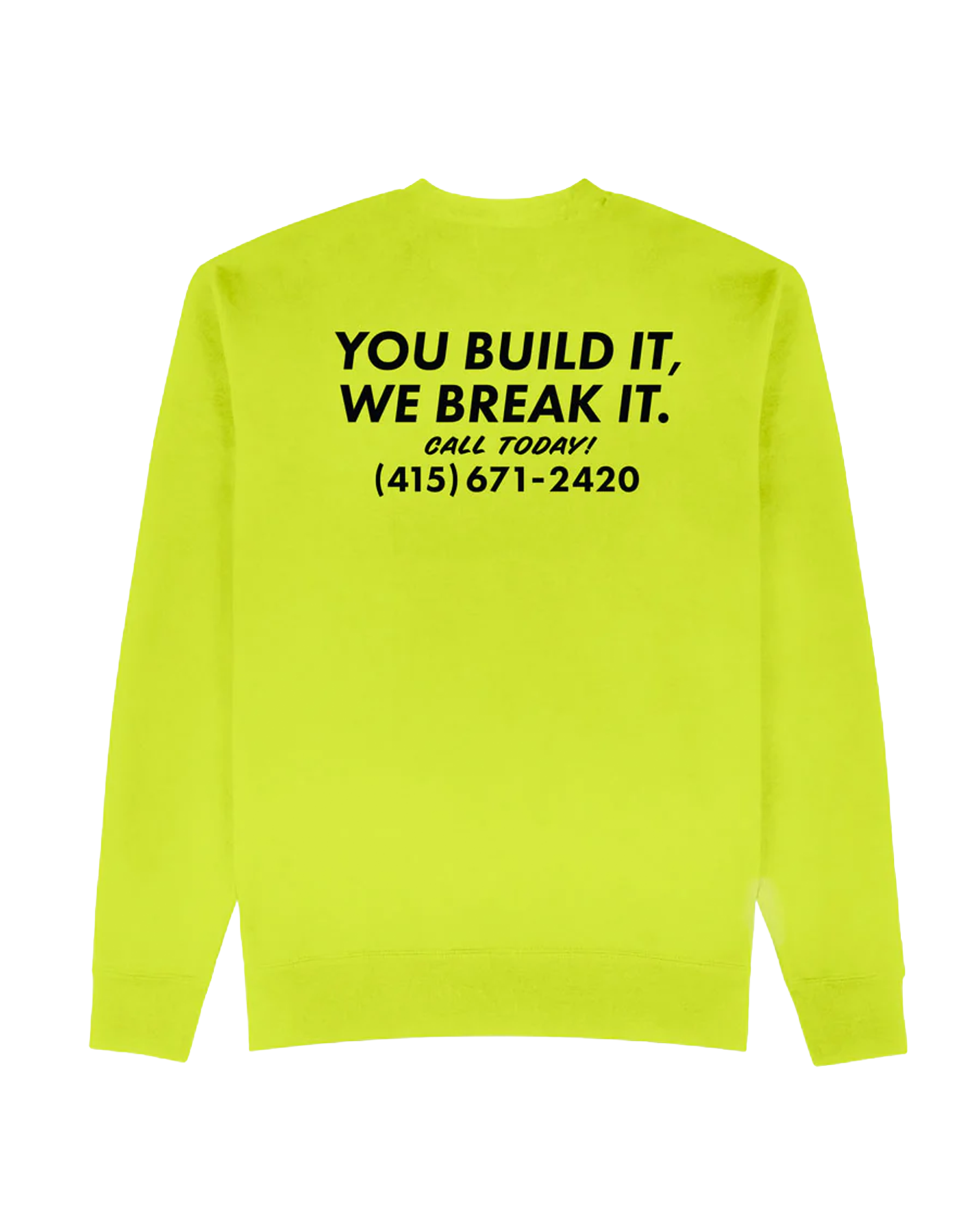 Thrasher Destruction Crewneck Safety green