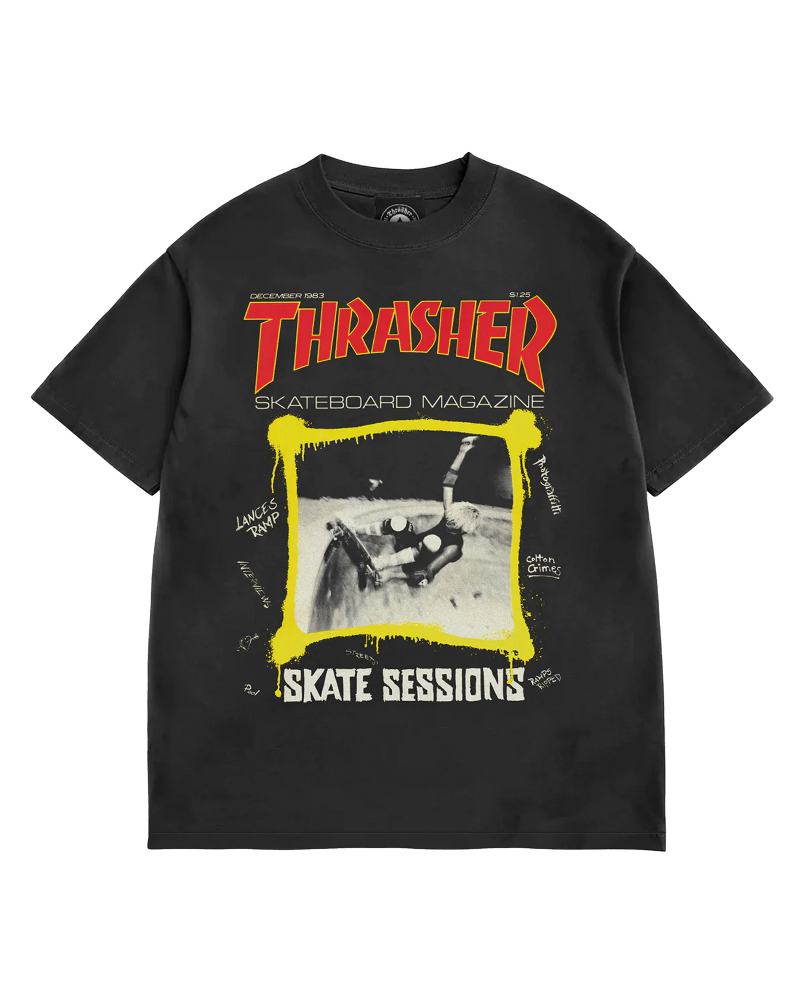 Thrasher December 1983 Vintage T-shirt Black - Lockwood Skateshop
