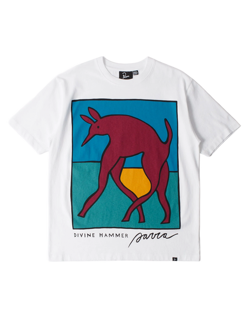 Parra Parra Bear Dog Hammer T-shirt White
