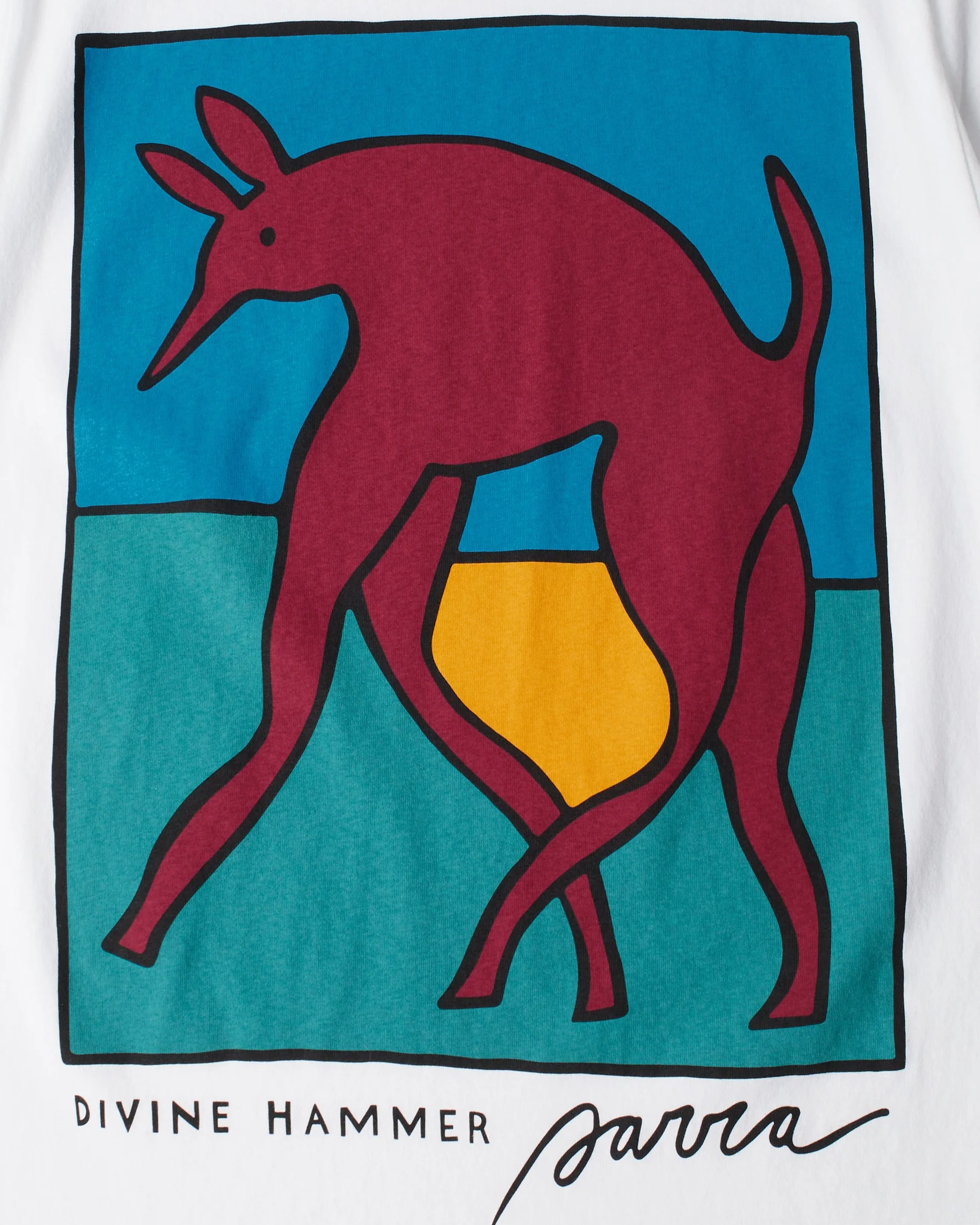 Parra Bear Dog Hammer T-shirt White