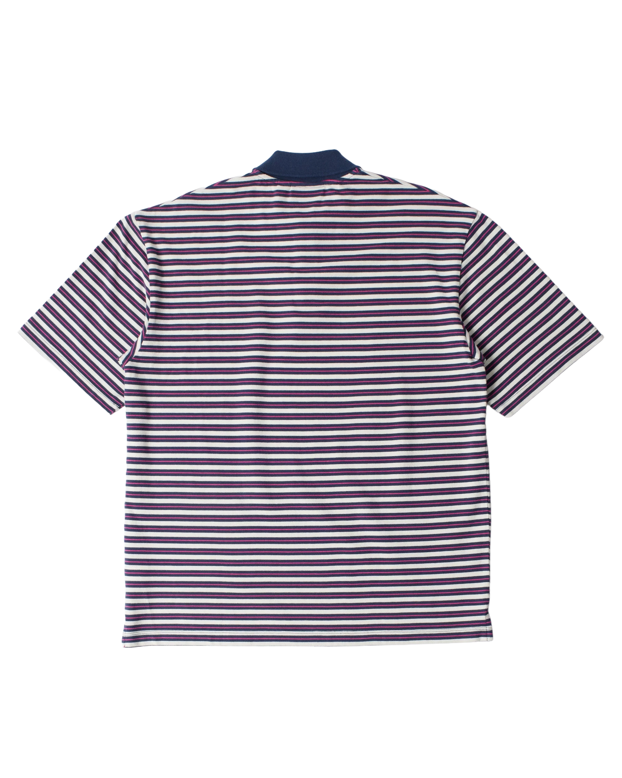 Parra Flag Striper Polo Shirt Purple Pink