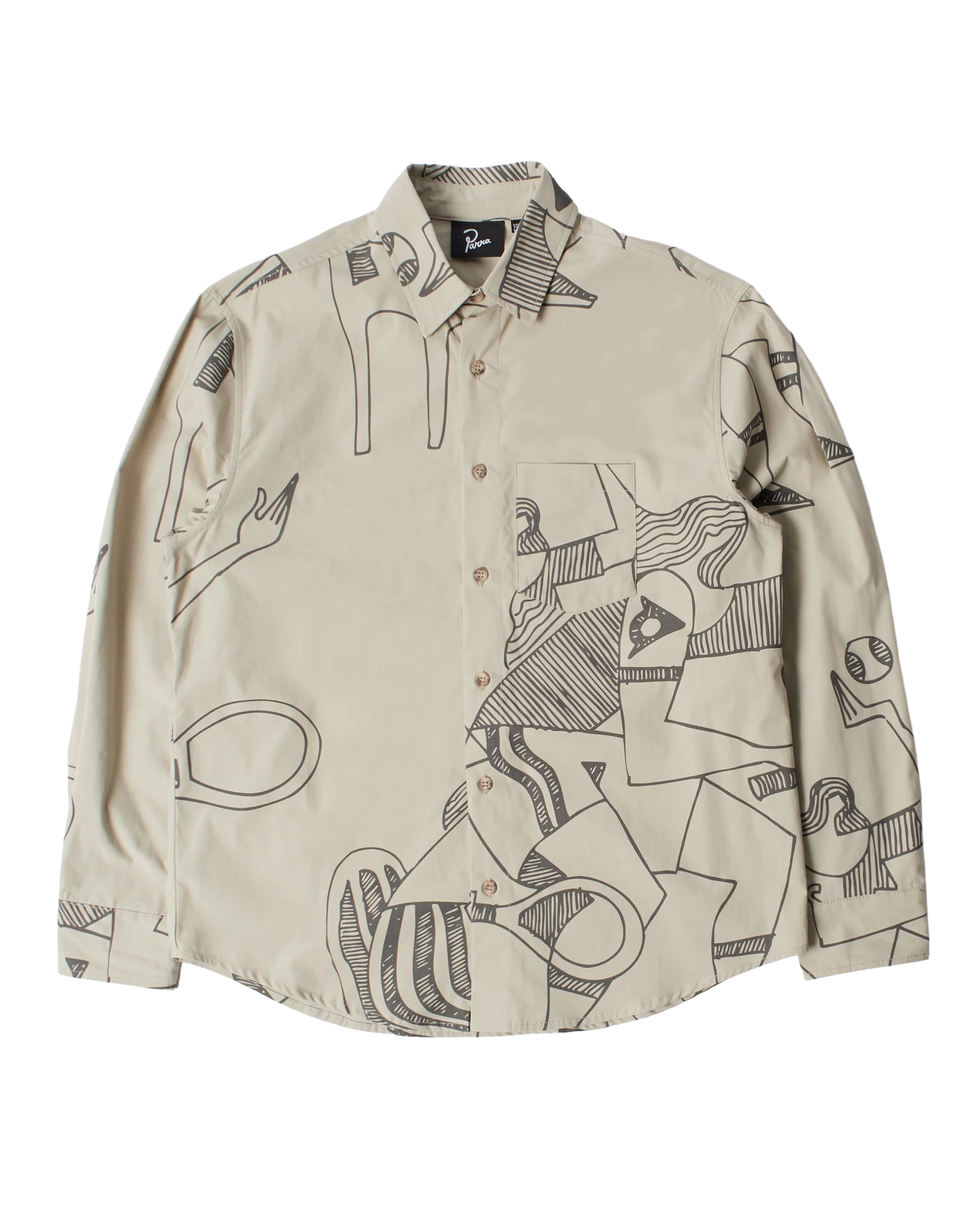 Parra Pen Drawing Shirt Sand