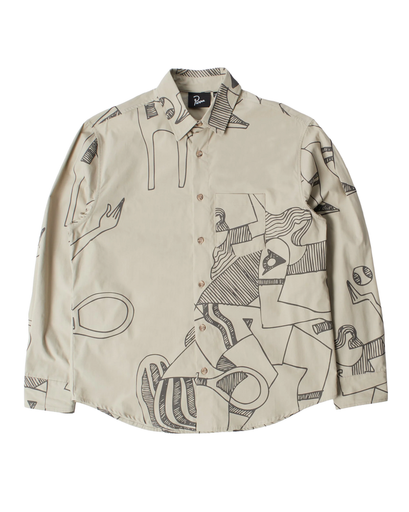 Parra Parra Pen Drawing Shirt Sand