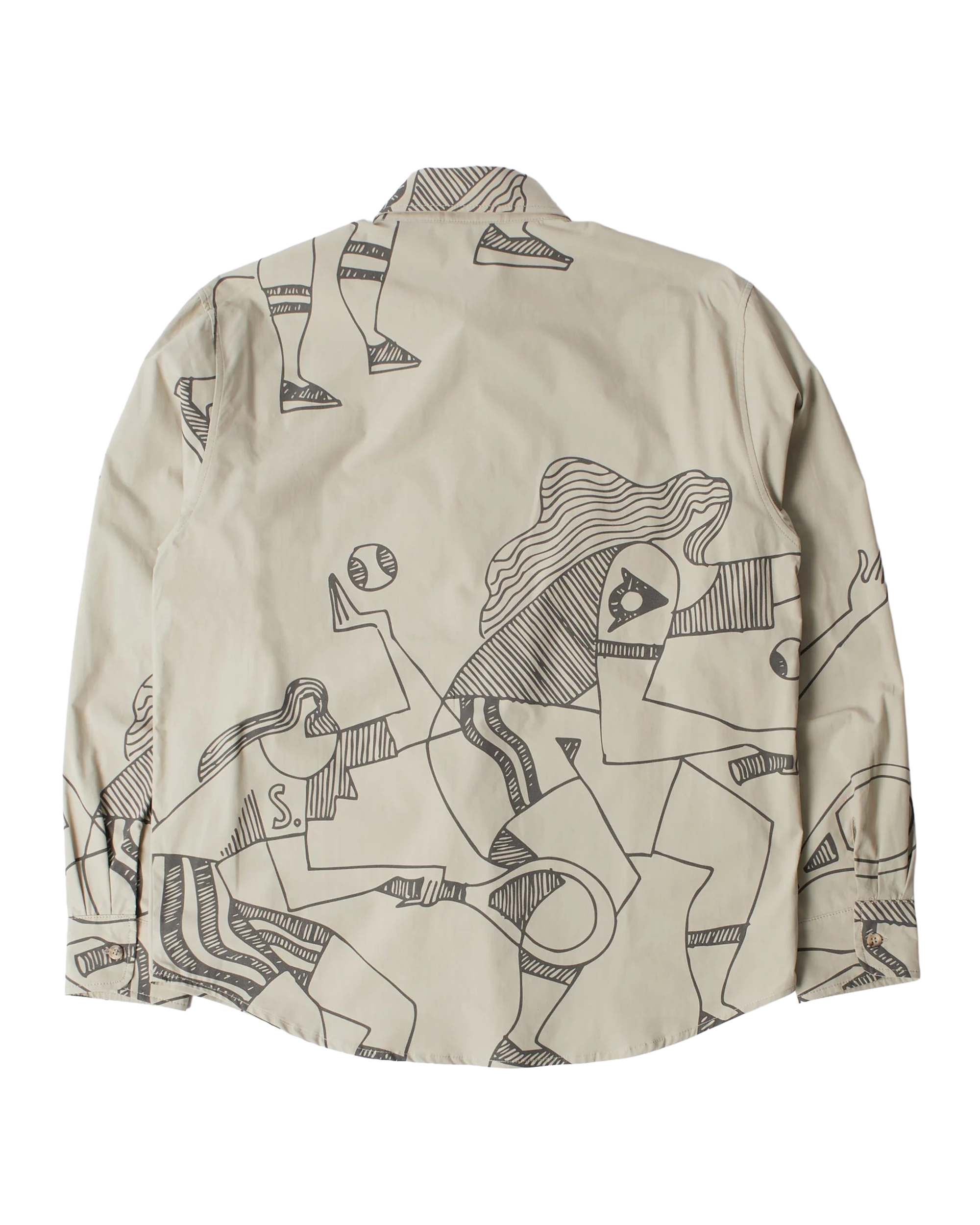 Parra Pen Drawing Shirt Sand