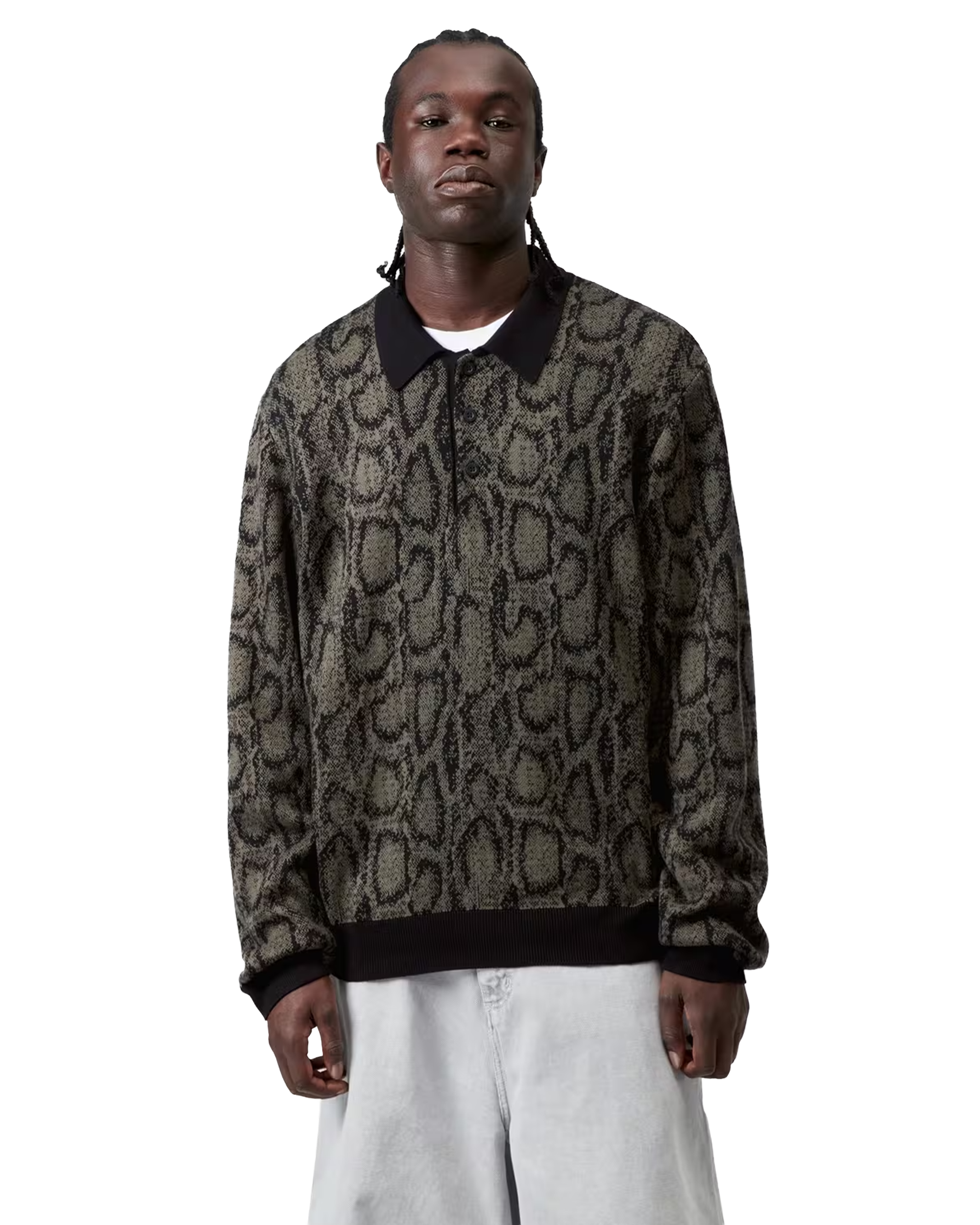 Carhartt WIP Snake Polo Jacquard knit Leaf