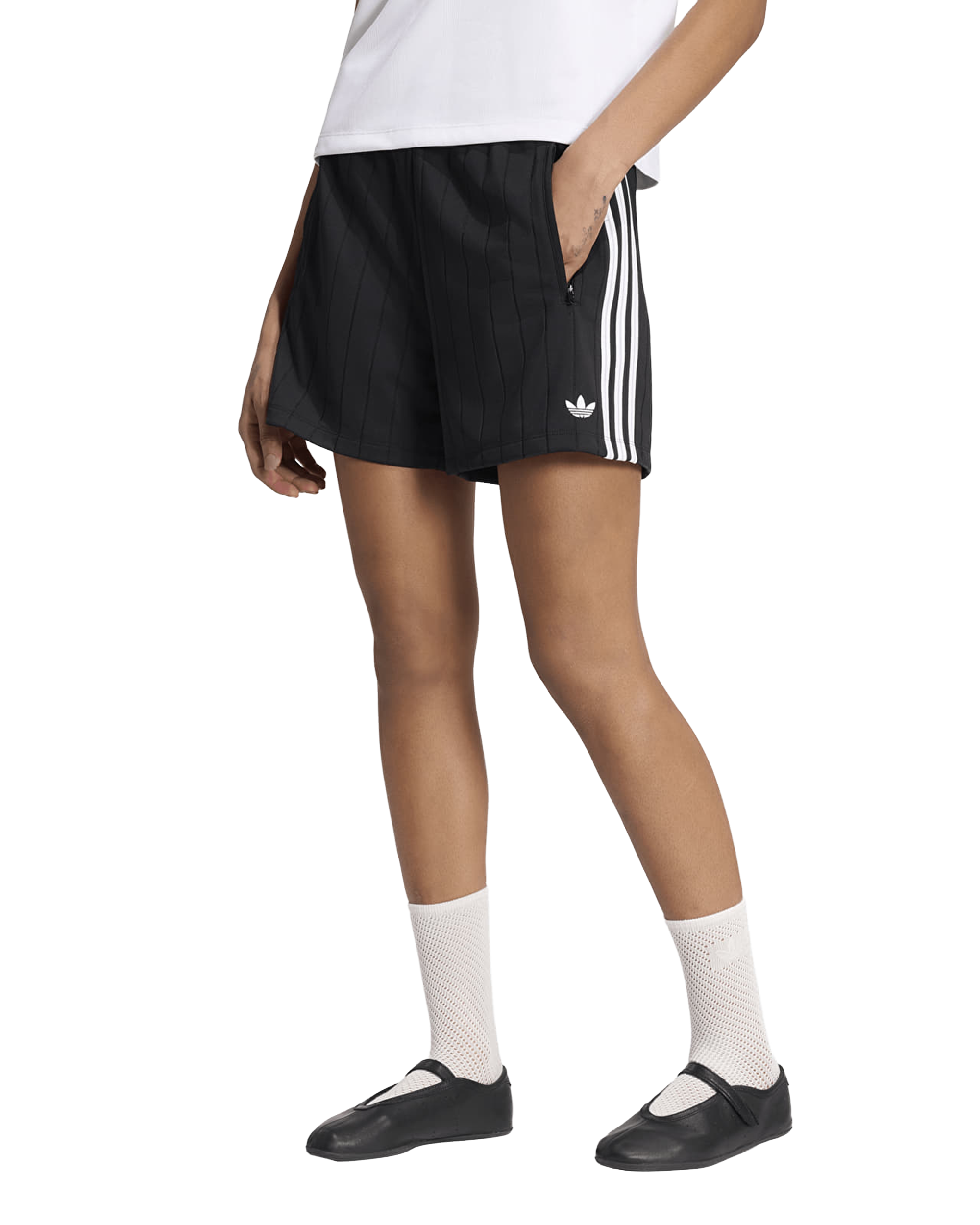 Adidas Firebird Pinstripe Short Black / White / Grey Two