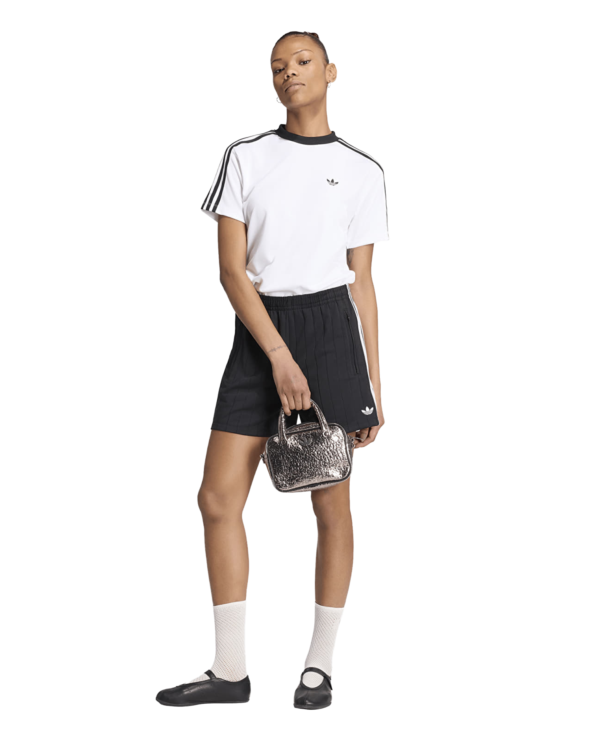 Adidas Firebird Pinstripe Short Black / White / Grey Two
