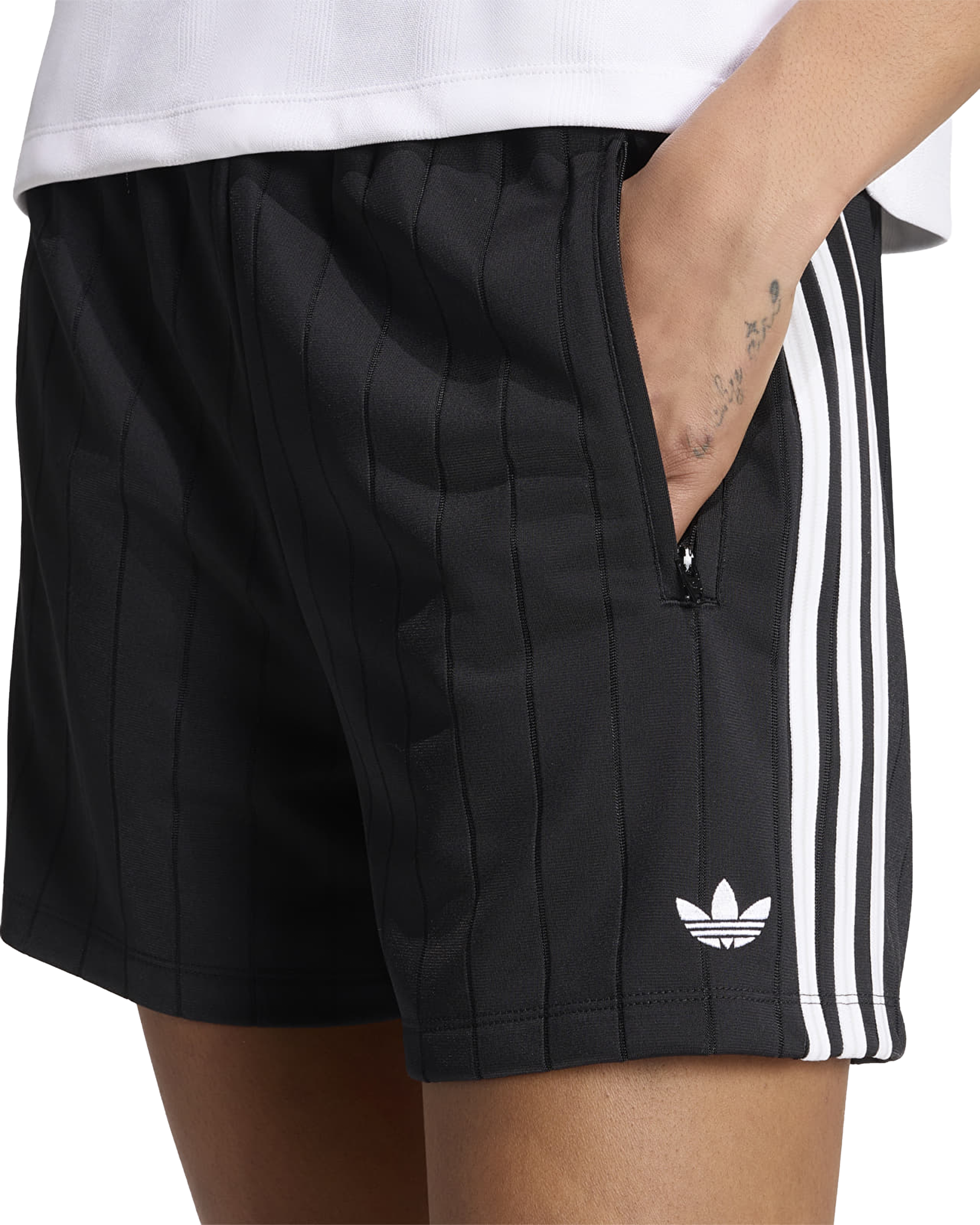 Adidas Firebird Pinstripe Short Black / White / Grey Two