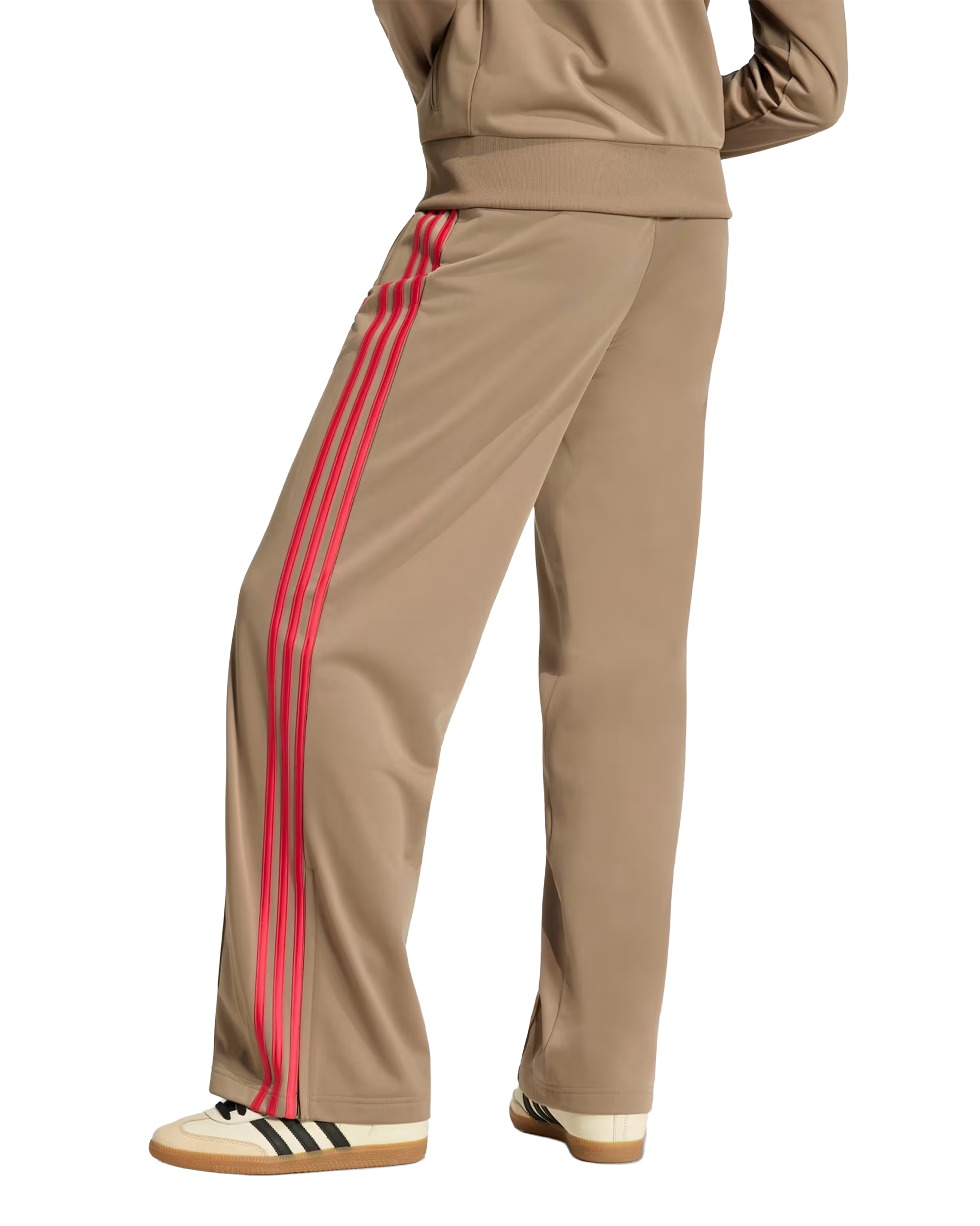 Adidas Firebird Loose Trackpants - Khaki Six / Power Pink