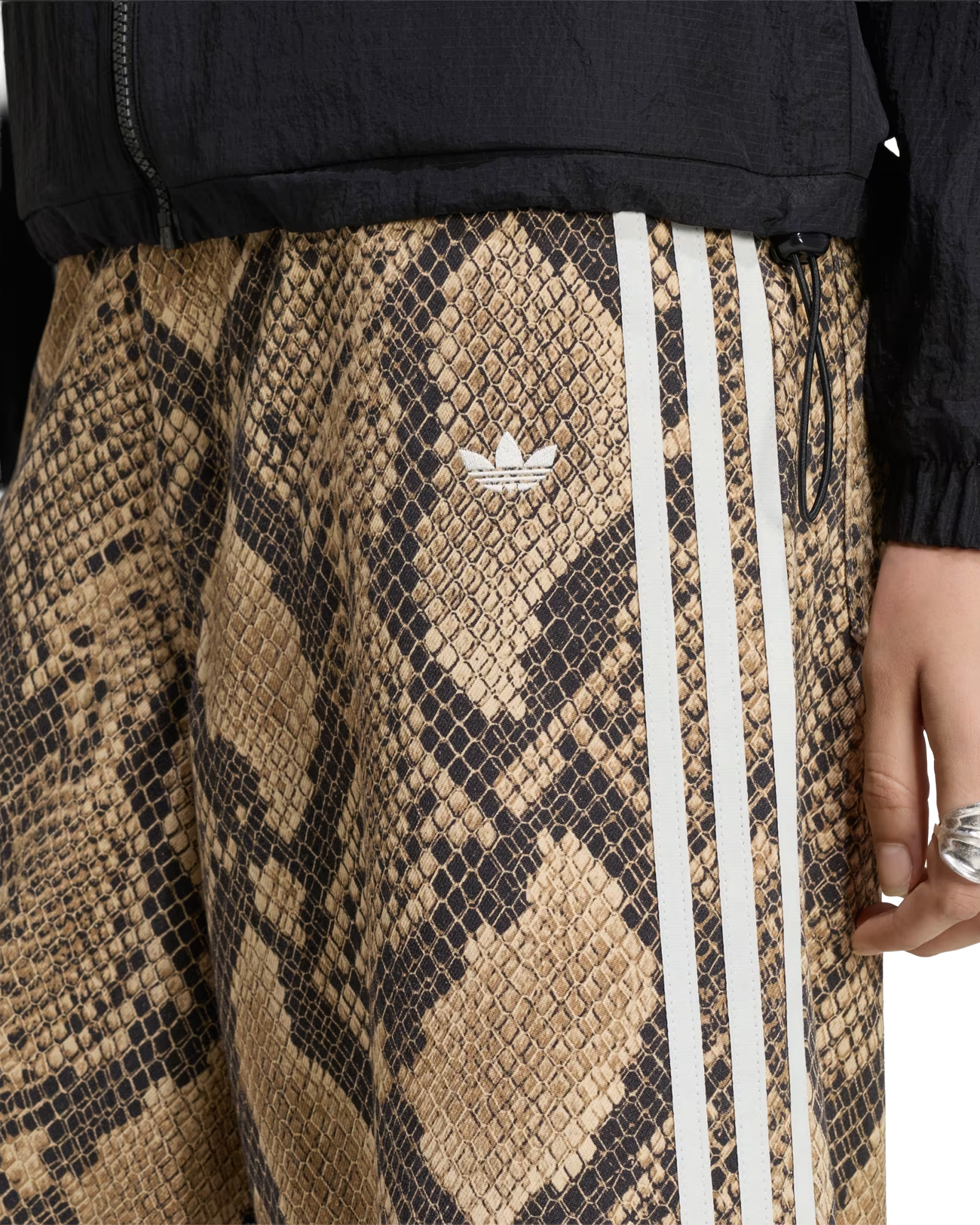 Adidas Snake Print Denim Bermuda Shorts