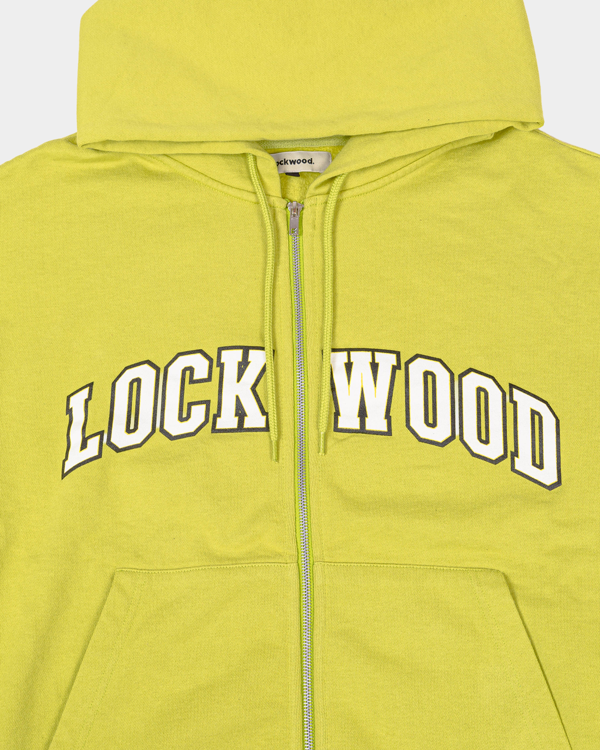 Lockwood Varsity Logo Zip Green Oasis