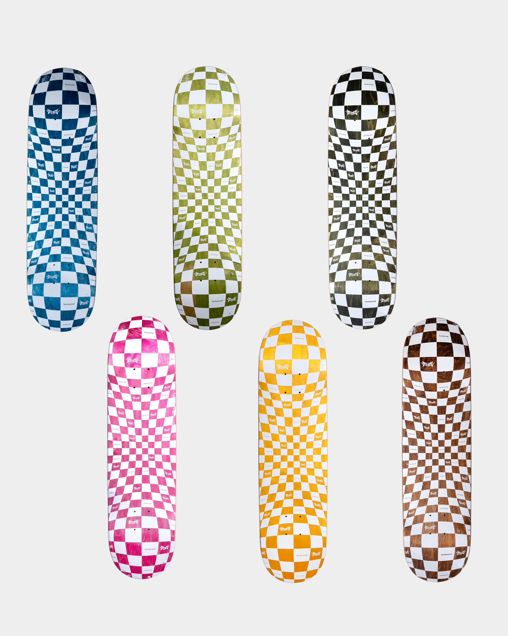 Lockwood Checkered Vibes Woodgrain Deck Multicolor