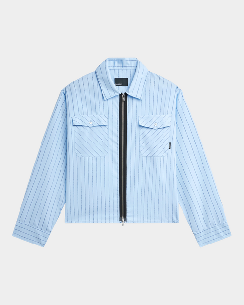 rassvet Rassvet Striped Loose Zip Shirt Woven Blue