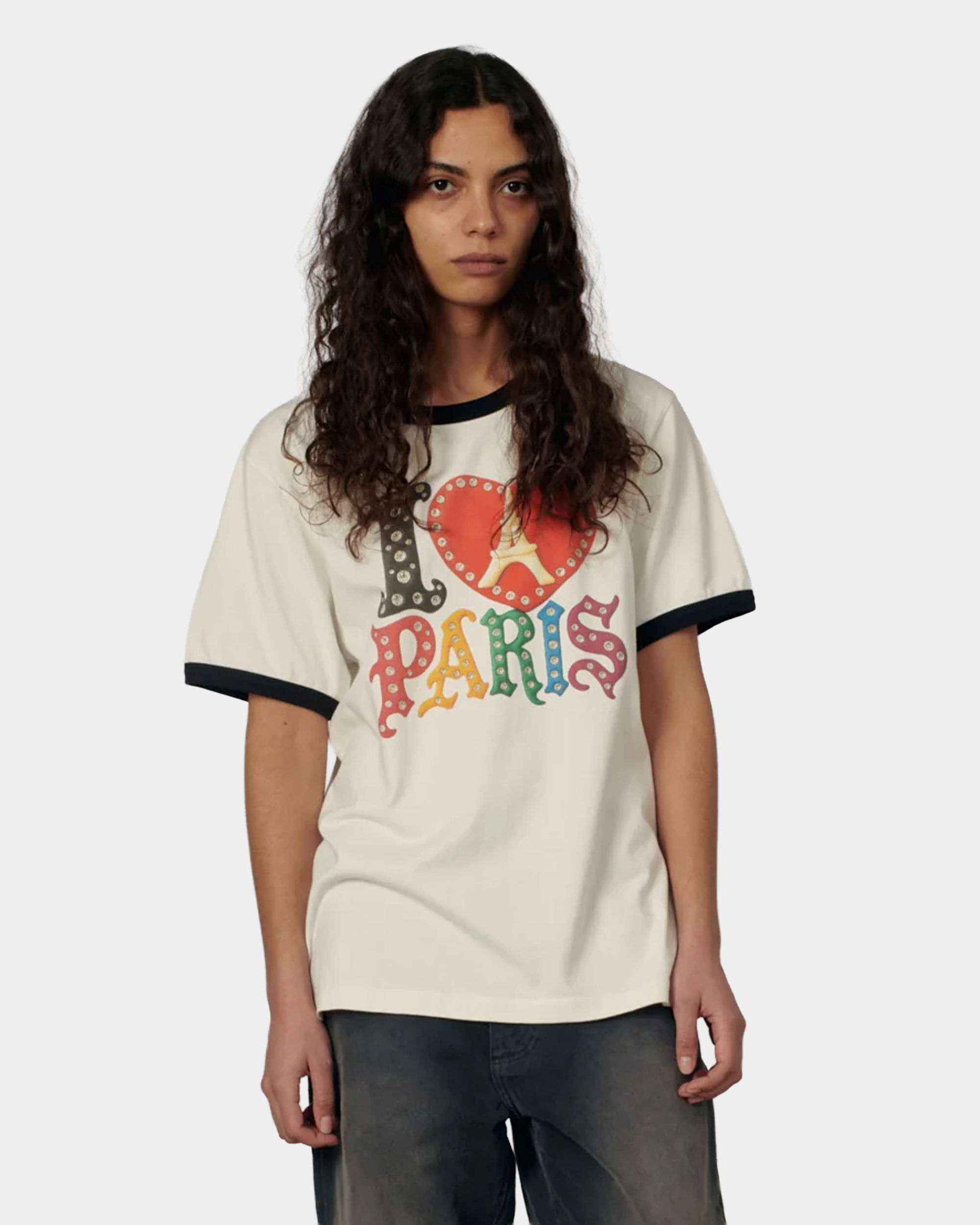 Rassvet Men Jewel Ringer T-shirt Knit Off White
