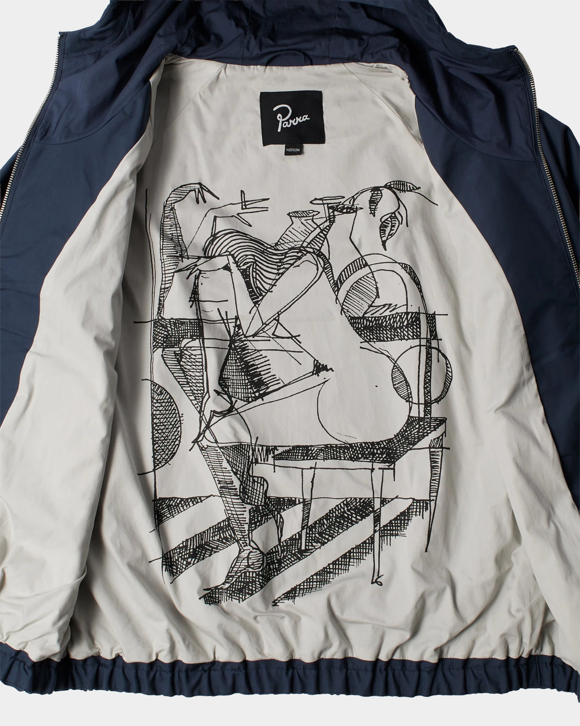 Parra Circular rain logo Jacket Navy/Blue