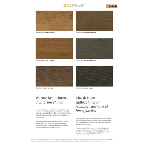 Jotun Trebitt Woodcare Kleurenfolder
