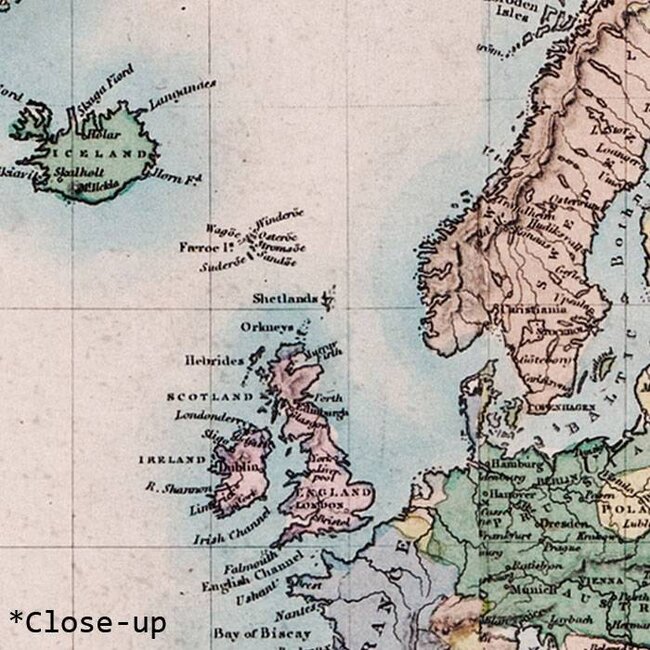 Sweet Living Canvas Wereldkaart Realistisch