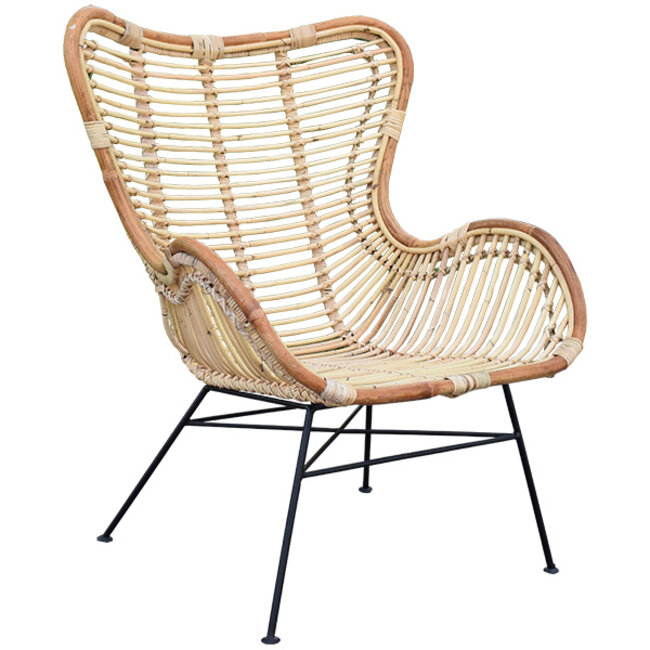 Sweet Living Rotan Vlinderstoel - 70x76xH90 cm