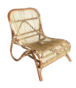 Sweet Living Naturelkleurige Rotan Loungestoel - 59x78xH77 cm