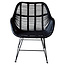 Sweet Living Zwarte Rotan Stoel - 69x66xH79 cm