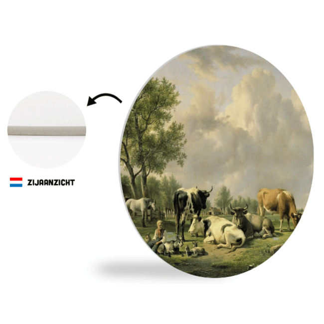 Sweet Living Wandcirkel Weide met vee