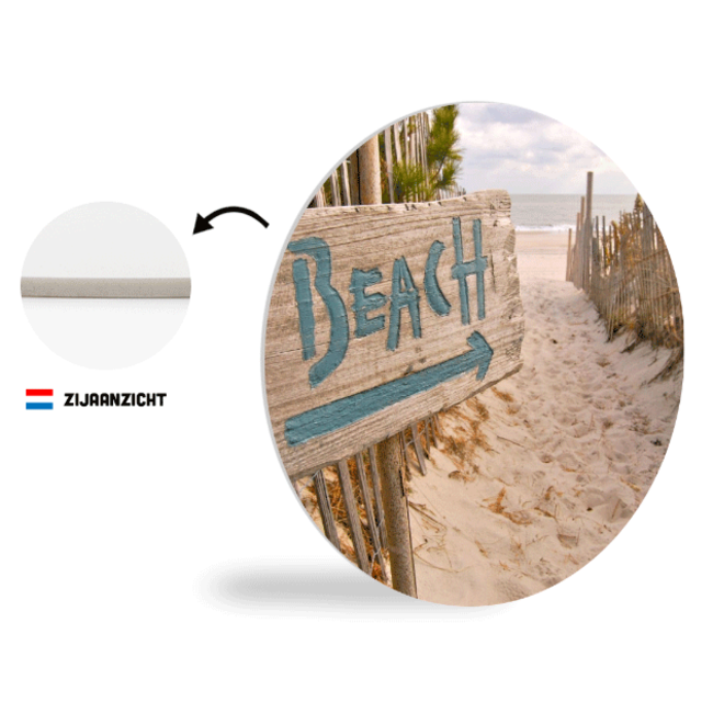 Sweet Living Wandcirkel Beach Sign