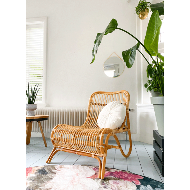 Sweet Living Naturelkleurige Rotan Loungestoel - 59x78xH77 cm