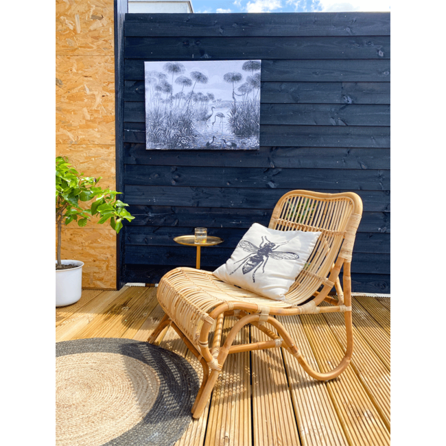Sweet Living Naturelkleurige Rotan Loungestoel - 59x78xH77 cm