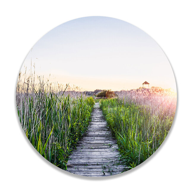 Sweet Living Wandcirkel Riet en Steiger