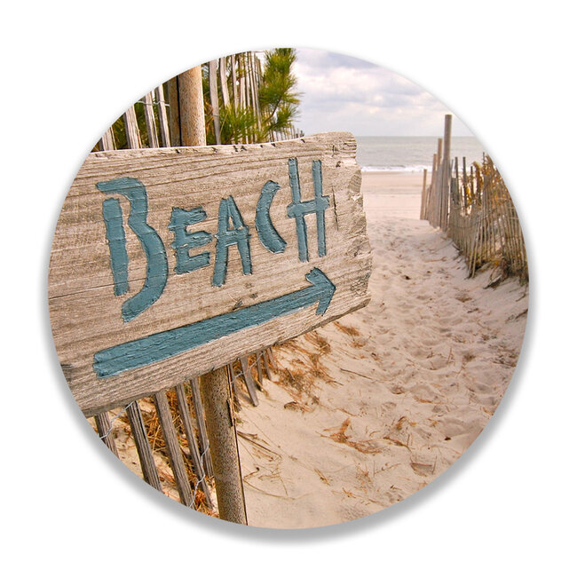 Sweet Living Wandcirkel Beach Sign