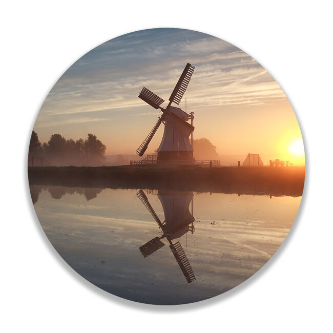 Sweet Living Wandcirkel Hollandse Windmolen