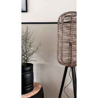 Sweet Living Rotan Vloerlamp Greywash - Ø36xH140 cm Sweet Living Rotan Vloerlamp Greywash - Ø36xH140 cm
