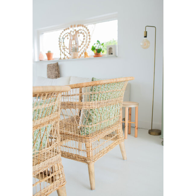 Sweet Living Rieten Fauteuil Babs - 73x70xH82 cm